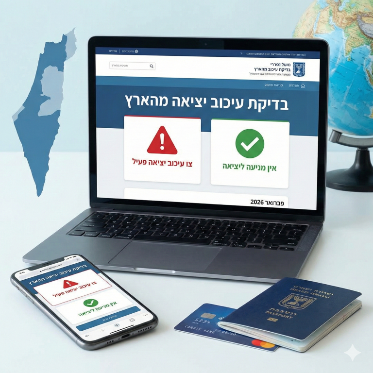 איך עושים בדיקת עיכוב יציאה מהארץ
